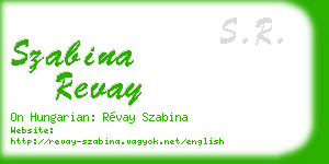 szabina revay business card