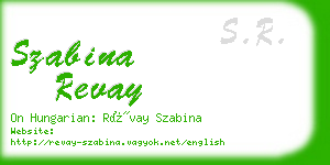 szabina revay business card
